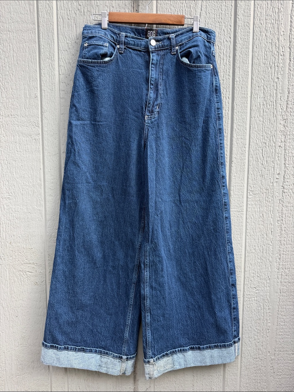 BDG Womens Wide Leg Blue Denim Jeans Size: 32